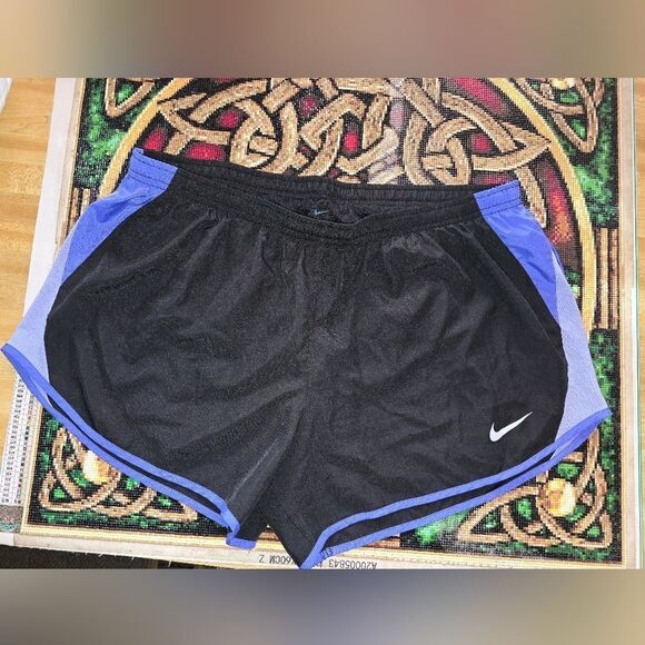 Nike Black and Blue Athletic Shorts - Picture 1 of 8